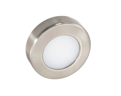 American Lighting 3.2W Omni LED Puck Light, Dimmable, 145 lm, 12V, 2700K, Nickel, Single