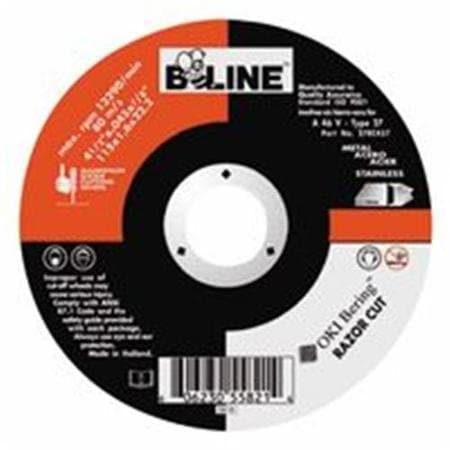 Bee Line Abrasives Depressed Center Grinding Wheel, 4.5 Inch Diameter, 24 Grit