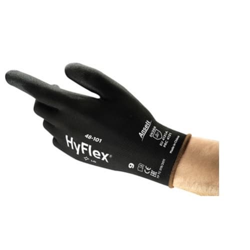 Ansell HyFlex&reg; Abrasion Resistant Work Glove, Size 11, Black