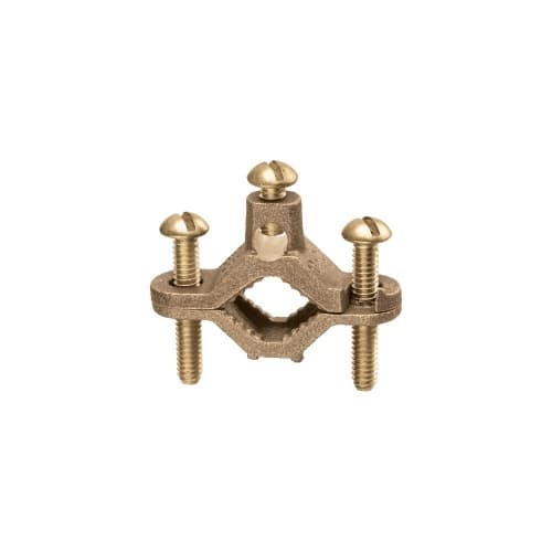 Arlington 1/2-in to 1-in Bare Wire Ground Clamp w/ Brass Screws, Brass