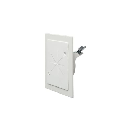 Arlington Industries Cable Entry Bracket w/ Slotted Cover, White