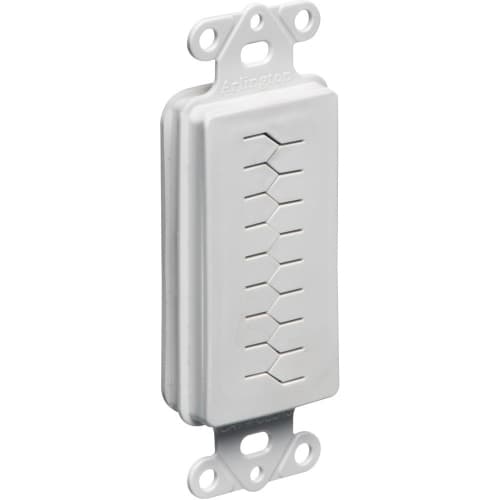 Arlington Industries Cable Entry Device w/ Slotted Cover, White
