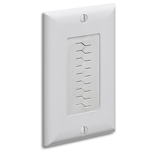 Arlington Industries Cable Entry Device w/ Slotted Cover & Wall Plate, White