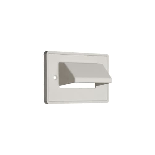 Arlington Industries Horizontal Reversible Cable Entrance Plate, White