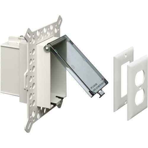 Arlington Industries Low Profile InBox for Foam Wall Systems, Vertical, WHT/CLR
