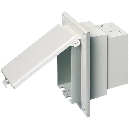 Arlington 1-Gang Low Profile InBox for Flat Surfaces Retrofit, Vertical, WH/WH