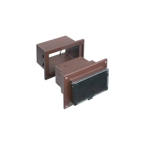 Arlington Industries Low Profile InBox w/ Adapter for New Brick, Horizontal, BR/BR