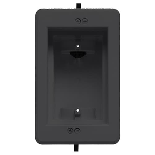 Arlington 1-Gang Recessed Indoor InBox for New & Retrofit Construction, Black