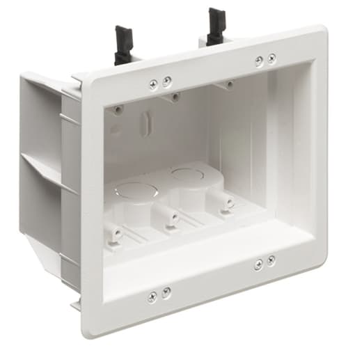 Arlington Industries 3-Gang Recessed Indoor InBox for New & Retrofit Construction, White