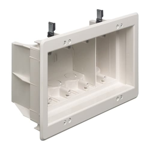 Arlington Industries 4-Gang Recessed Indoor InBox for New & Retrofit Construction, White