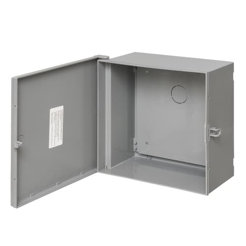 Arlington Industries 12-in x 12-in Heavy Duty Enclosure Box w/ Back Plate, Deep, Gray