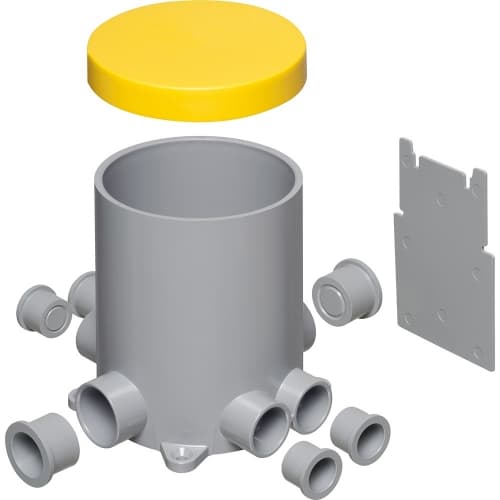 Arlington Industries Floor Box Kit for Concrete w/ 6 Conduit Hubs