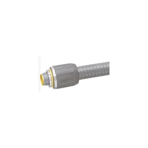 Arlington Industries 1-in Snap2It Connector w/ Insulated Throat, Zinc, Straight
