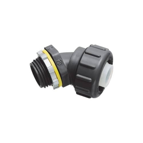 Arlington Industries 1-1/4-in Connector, Non-Metallic, 45 Degree, Black