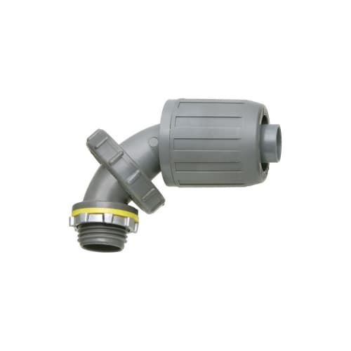 Arlington Industries 3/4-in Snap2It Connector, Non-Metallic, Zero to 90, Gray