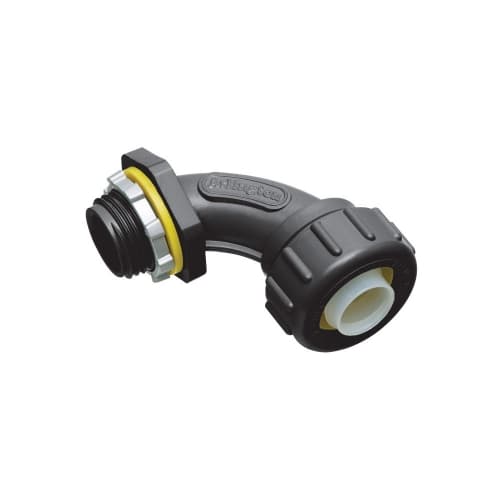 Arlington 1-1/4-in Connector, Non-Metallic, 90 Degree, Black