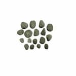 Sierra Flame 17-Piece Ceramic Stone Kit, Light Grey