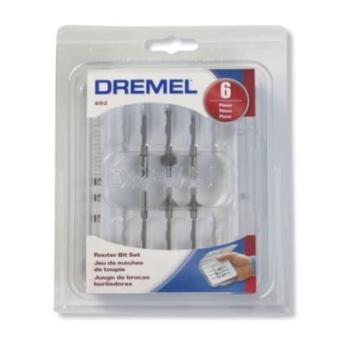 Dremel 692 Router Bit Kit for Rotary Tool, 6 Piece