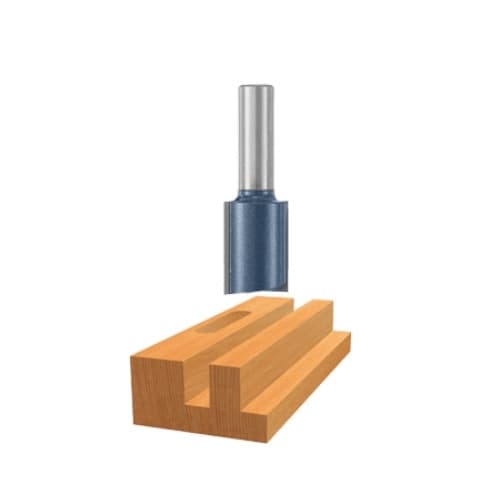 Bosch 1-in x 1-1/4-in Straight Bit, Carbide Tipped, 2-Flute