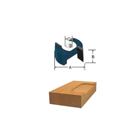 Bosch 1/2-in x 3/4-in Straight Router Bit, Carbide Tipped, 2-Flute