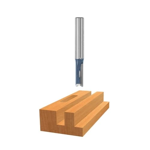 Bosch 1/4-in x 1-in Straight Bit, Carbide Tipped, 2-Flute