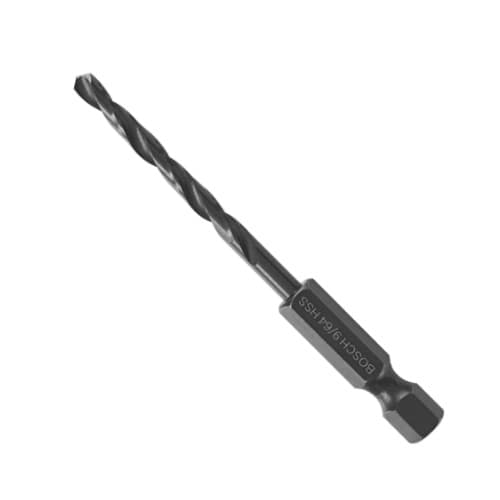 Bosch 9/64-in x 2-7/8-in Impact Tough Drill Bit, Black Oxide