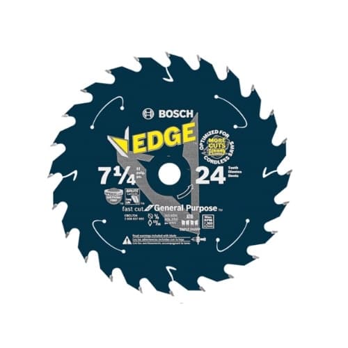 Bosch 7-1/4-in Edge Cordless Circular Saw Blade, General Purpose, 24 Tooth