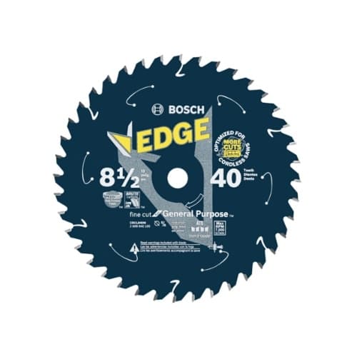 Bosch 8-1/2-in Edge Cordless Circular Saw Blade, General Purpose, 40 Tooth