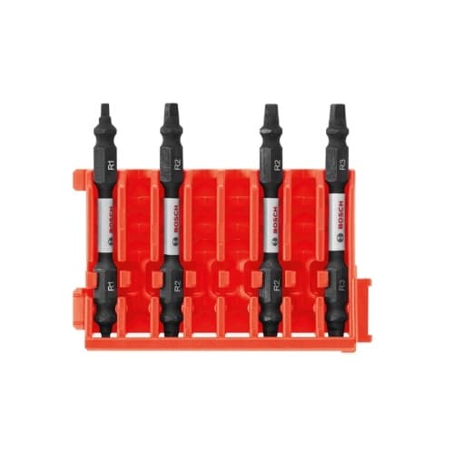 Bosch 4 pc. Impact Tough Double-Ended Bit Set w/ Clip, Square