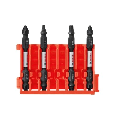 Bosch 4 pc. Impact Tough Double-Ended Bit Set w/ Clip, Variety