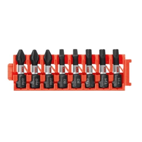 Bosch 8 pc. 1-in Impact Tough Insert Bits w/ Clip, Variety