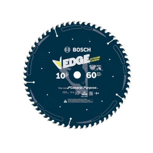 Bosch 10-in Edge Circular Saw Blade, Fine Finish, 60 Tooth