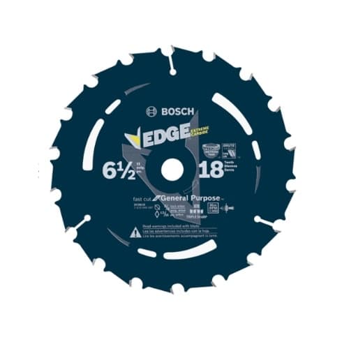 Bosch 6-1/2-in Edge Circular Saw Blade, Fast Cuts, 18 Tooth