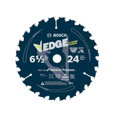 Bosch 6-1/2-in Edge Circular Saw Blade, General Purpose, 24 Tooth