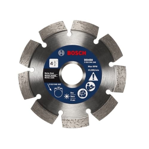 Bosch 4-1/2-in Premium Tuckpointing Diamond Blade, Segmented, Single Blade