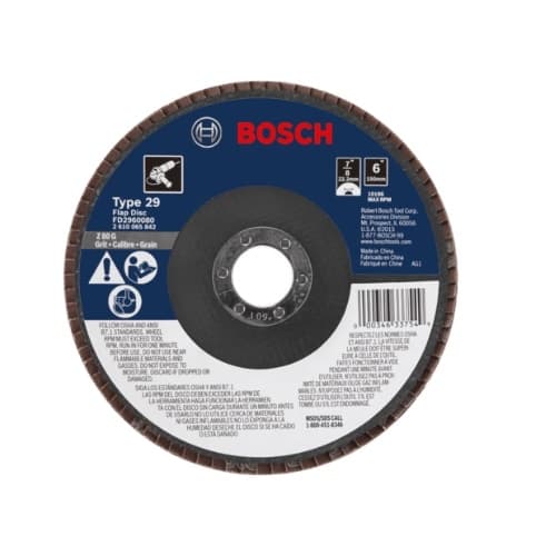 Bosch 6-in Abrasive Wheel, Finishing/Blending, Type 29, 60 Grit