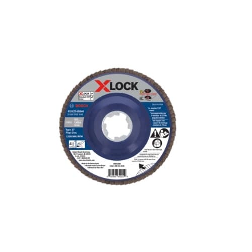 Bosch 4-1/2-in X-LOCK Flap Disc, Type 27, 40 Grit