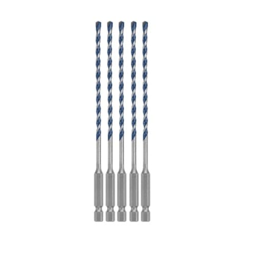 Bosch 5/32-in x 6-in BlueGranite Turbo Hammer Drill Bit, 5 Pack