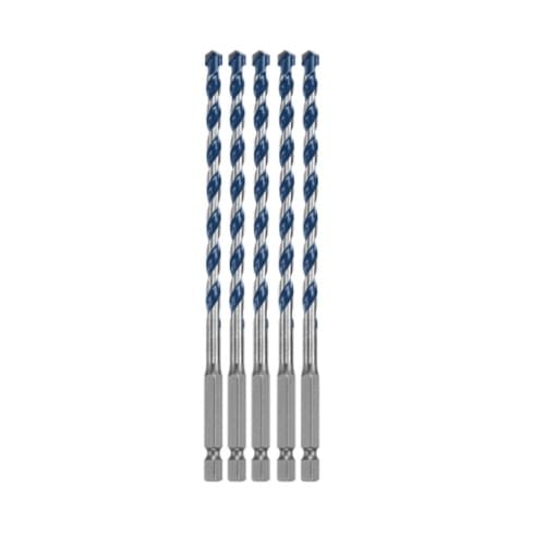 Bosch 1/4-in x 6-in BlueGranite Turbo Hammer Drill Bit, 5 Pack