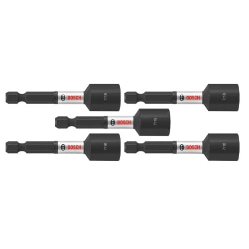 Bosch 7/16-in x 2-9/16-in Impact Tough Nutsetter, 5 Pack