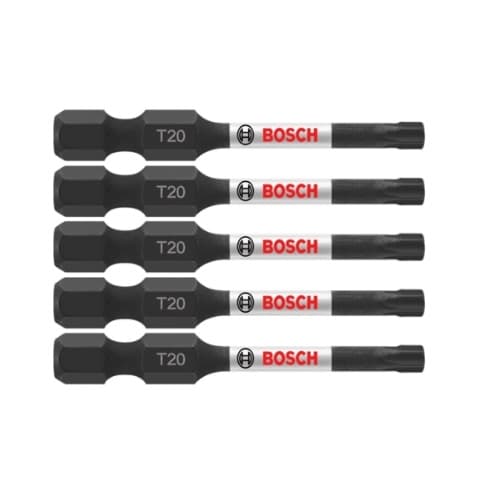 Bosch 2-in Impact Tough Power Bit, T20, 5 Pack