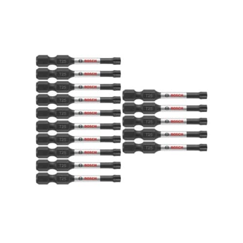 Bosch 2-in Impact Tough Power Bit, T25, 15 Pack