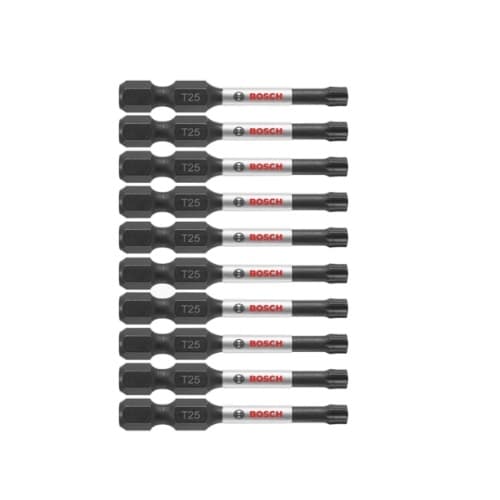 Bosch 2-in Impact Tough Power Bit, T25, 10 Pack