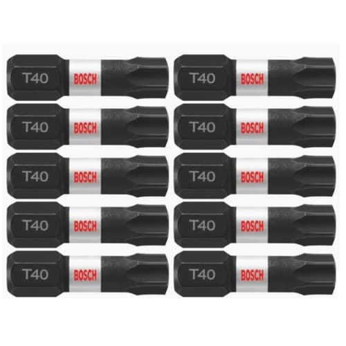 Bosch 1-in Impact Tough Insert Bit, T40, 10 Pack