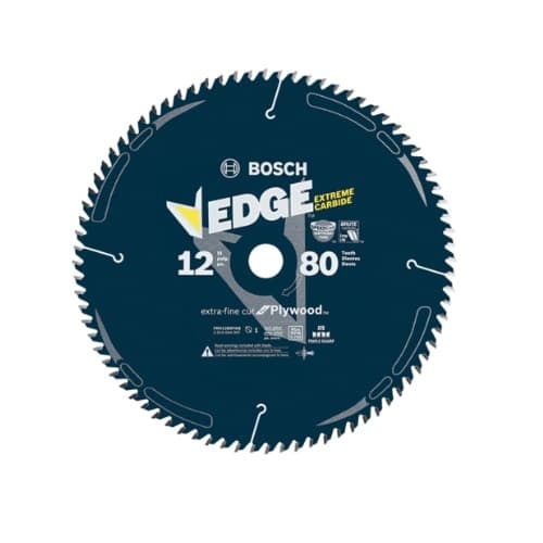 Bosch 12-in Edge Circular Saw Blade, Finishing, 80 Tooth