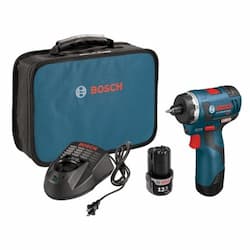 Bosch 1/4-in Hex Brushless 2-Speed Pocket Driver w/ Batteries, 12V