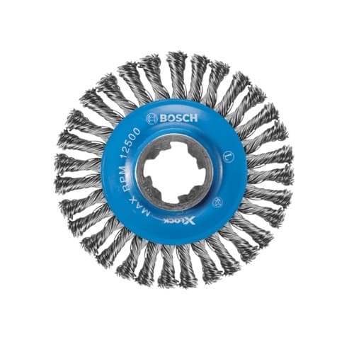 Bosch 4-in X-LOCK Wire Wheel, Stringer Bead, Carbon Steel