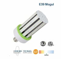 150W LED Corn Bulb, 19500 lm, 5000K, 400W MH Equivalent