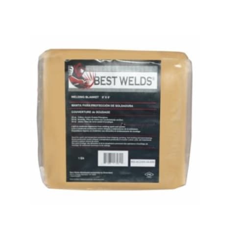 Best Welds 6 x 6' Welding Blankets, Fiberglass, Yellow