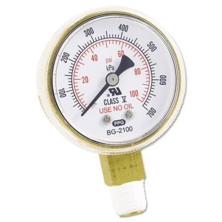 Best Welds Brass Replacement Gauge, 2-1/2 X 100